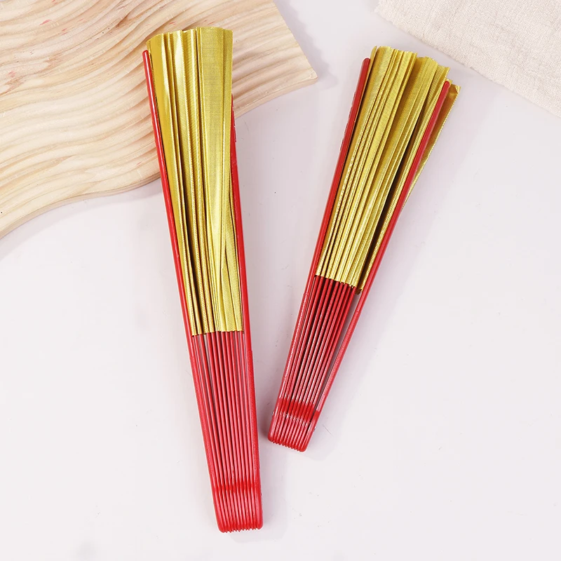 8/10 Zoll doppelseitiger goldener Laser-Fan, chinesischer Tai-Chi-Fan, holografische Faltfächer, Kung-Fu-Fan, Konzert, Bar, Party-Dekoration, Fans Image