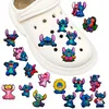 20 stücke Neue Nette Cartoon Stich Loch Schuhe Schuhe Blume Schuh Schnalle Weiche Gummi PVC Schuh Zubehör Dekorative Schnalle
