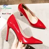 Schuhe Für Frauen High Heel Pumps Für Damen Spitz 6cm 8cm 10cm Ferse Stiletto Sexy OL Modell Marke Mode Plus Größe 33-41