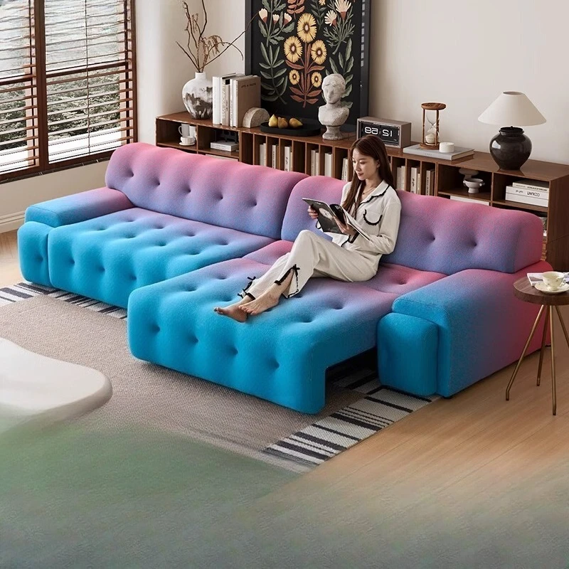 Ausziehbares modernes Bodenschlafsofa, nordisches Schlafsofa, elektrisches Luxus-Liegesofa, Wohnzimmer, Chaiselongue, Divano Letto, Möbel für Zuhause