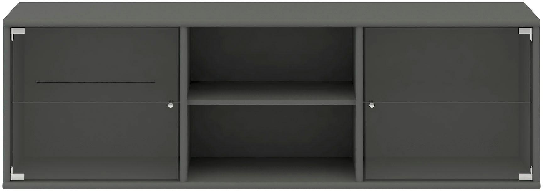 Hammel Furniture "Mistral, Hochwertig Schrank, hängend/stehend montierbar" mit zwei Glastüren, B: 133 cm, anpassungsbar Designmöbel