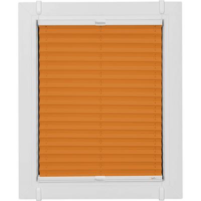 Plissee SUNLINES "One Size Style Crepe", orange (orange, weiß, weiß), B:110cm H:130cm, Obermaterial: 85% Polyester, 15% sonstige Fasern, Plissees, Zubehörfarbe weiß, zum Klemmen Image