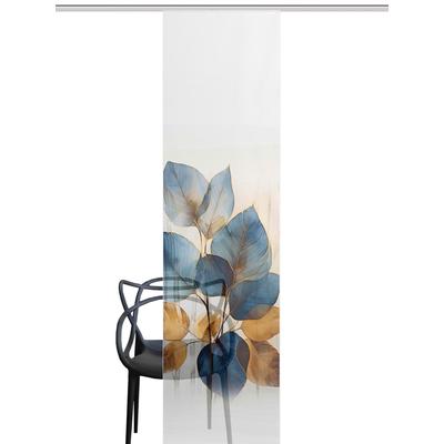 Schiebegardine HEINE HOME, weiß (weiß, blau), B:60cm H:245cm, Polyester, Gardinen Image