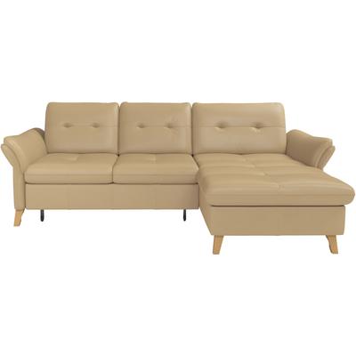 Ecksofa SIT & MORE "Göteborg", braun (cappuccino), B:268cm H:90cm T:176cm, Sofas, Sitztiefenverstellung und Federkern, wahlweise mit Bettfunktion Image