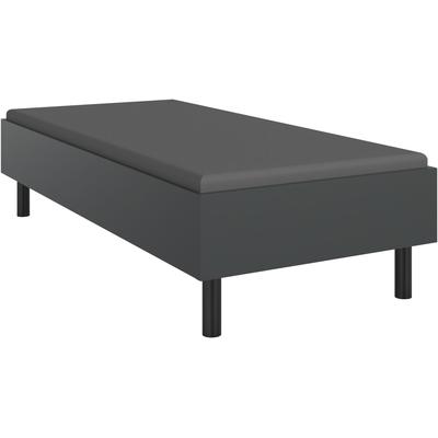 Bett WIMEX "Easy, große Auswahl an Größen und Farben, auch in Komforthöhe", grau (graphit, schwarz), H:46cm L:210cm, Betten, ohne Kopfteil, ideal unter Dachschrägen oder Fenster Image