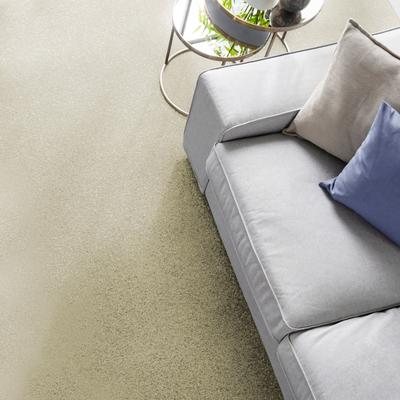 Teppichboden ANDIAMO "Kira, Velours, Made in Belgium", beige, B:400cm H:8mm L:700cm, Kunstfaser, Teppiche, Uni Farben, Breite 400 cm, strapazierfähig, pflegeleicht, Wohnzimmer Image