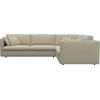 Ecksofa FLEXLUX "Lovane, elegant und zeitlos, bequem, L-Form", beige (sandy beige), B:328cm H:84cm T:295cm, 100% Polyester, Sofas, Weich & anschmiegsam, große Sitztiefe auf Kaltschaum, Dekokissen inkl.