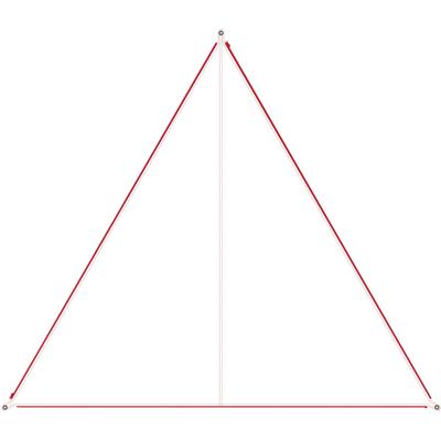 Sonnensegel BENT "Zip-Canvas", weiß (weiß, rv rot), Sonnensegel, B/T: 250cm x 250cm, Polyester, B:250cm T:250cm