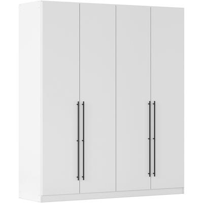 Kleiderschrank RAUCH "Drehtürenschrank Schrank Garderobe Wäscheschrank Schlafzimmer AVOLA", weiß (alpinweiß), B:181cm H:210cm T:54cm, Holzwerkstoff, Schränke, mit hochwertigen Stangengriffen in Schwarz aus Metall MADE IN GERMANY Image