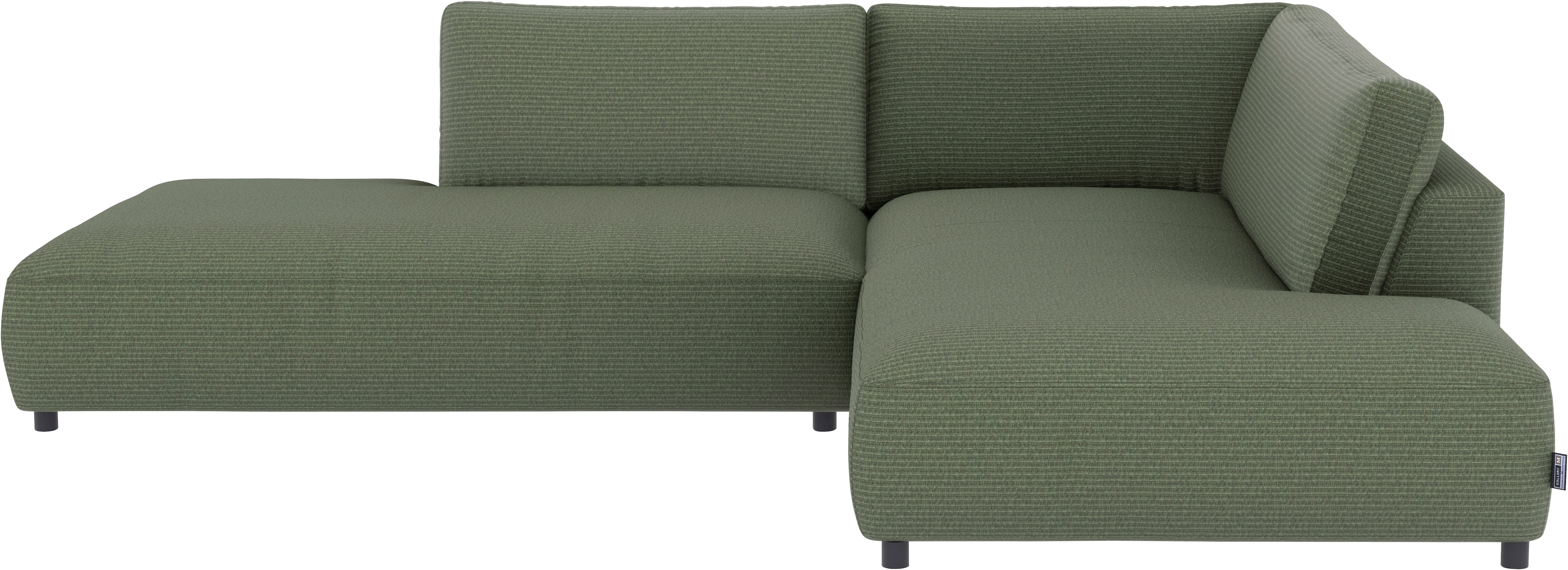 Ecksofa MUSTERRING "Lucia", grün (turtle), B:304cm H:81cm T:224cm, 100% Polyester, Sofas, mit großem Longchair, verschiedene Farben, B304 x T224 cm