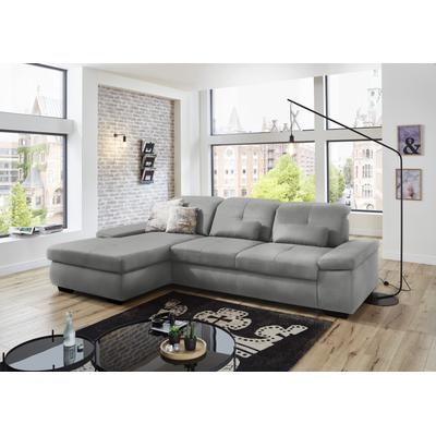 Ecksofa DIE PLANBAR "MP-IN16012 L-Form, mit Federkern-Polsterung", silber, B:309cm H:85cm T:195cm, 85% Polyester, 15% Nylon, Sofas, inkl. Sitztiefenverstellung, wahlweise mit weiteren Funktionen Image