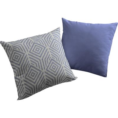 Dekokissen ADAM "Easy Diamond", blau (dunkelblau, gemustert, jaquard, struktur), B:40cm L:40cm, Baumwolle, Dekokissen_Sitzkissen_Kissenhüllen, Reißverschluss, gemustert, Wendekissenhülle ohne Füllung, 1 Stück Image