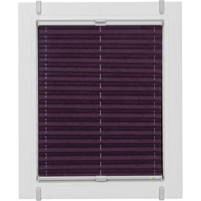 Plissee SUNLINES "One Size Style Crush", lila (brombeere, grau, grau), B:60cm H:190cm, Obermaterial: 85% Polyester, 15% sonstige Fasern, Plissees, Zubehörfarbe grau, zum Klemmen Image