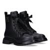 Schnürboots TOMMY HILFIGER, Kinder, Gr. 33, schwarz, Synthetik, modisch, Schuhe, Chunky Boots mit modischen Schnürsenkeln