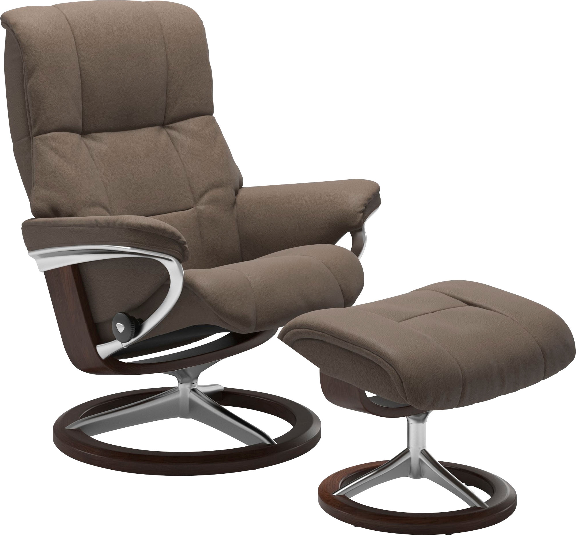 Relaxsessel STRESSLESS "Mayfair", braun (mole batick), B:79cm H:102cm T:44cm, Leder BATICK: BATICK ist ein leicht korrigiertes, durchgefärbtes und genarbtes Möbelleder, bei dem die meisten Unebenheiten und Spuren in der Regel entfernt wurden.;Leder... Image