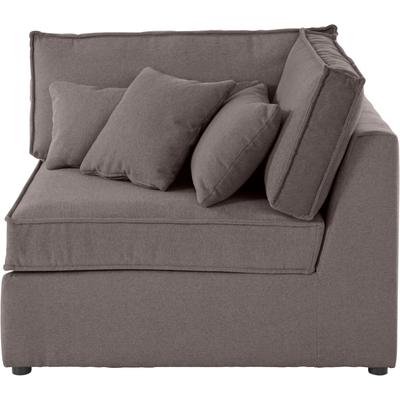 Sofa-Eckelement RAUM.ID "Florid", grau (taupe), B:99cm H:75cm T:100cm, Baumwollmix (60% Baumwolle/40% Leinen), Struktur fein (100% Polyester), Samtoptik (100% Polyester), Samtvelours (100% Polyester), Struktur (100% Polyester), Struktur recycelt... Image