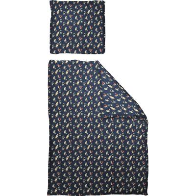 Kinderbettwäsche ADAM "Space", blau (dunkelblau), B/L: 135cm x 200cm, , Renforcé, B/L: 80cm x 80cm, Renforcu00e9, Obermaterial: 100% Baumwolle, Bettwäsche, GOTS zertifiziert - aus Bio-Baumwolle Image