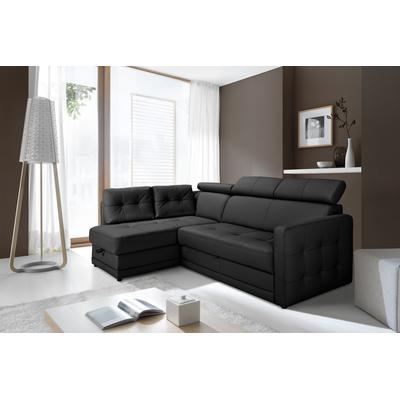 Ecksofa EXXPO - SOFA FASHION "Arles, Federkern, OTTOs Choice, zeitlos, Breite 225cm, L-Form", schwarz, B:225cm H:94cm T:165cm, Kunstleder SOFTLUX, NaturLEDER (echtes Rindsleder) in Sitz und Rücken. Korpus in passendem Kunstleder SOFTLUX bezogen,... Image