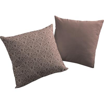 Dekokissen ADAM "Urban Cactus", braun (kaffee, gemustert, jaquard, struktur), B:40cm L:40cm, Baumwolle, Dekokissen_Sitzkissen_Kissenhüllen, zertifizierter Bio-Baumwolle, Wendekissenhülle ohne Füllung, 1 Stück Image