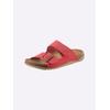 Pantolette FISCHER, Damen, Gr. 37, rot, Lederimitat, sportlich, Schuhe