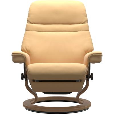 Relaxsessel STRESSLESS "Sunrise", gelb batick, B:79cm H:103cm T:78cm, Leder BATICK: BATICK ist ein leicht korrigiertes, durchgefärbtes und genarbtes Möbelleder, bei dem die meisten Unebenheiten und Spuren in der Regel entfernt wurden., Leder PALOMA:... Image