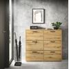 Schuhkommode HBZ "Sam Schuhkipper, Schuhschrank BxHxT 116x103x17 cm", braun (artisan, artisan), B:116cm H:103cm T:17cm, Holzwerkstoff, Sideboards, mit 6 Klappen