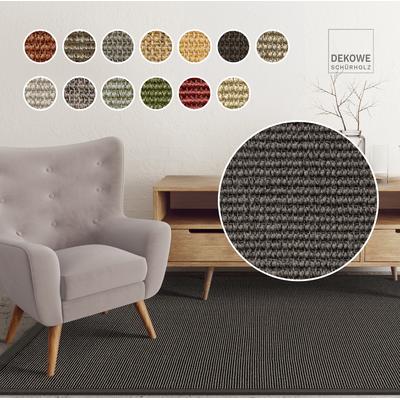 Sisalteppich DEKOWE "Mara S2 mit Bordüre Spezial", grau, B:300cm H:5mm L:350cm, Sisal, Teppiche, 100% Sisal, auch als Läufer, Wohnzimmer Image