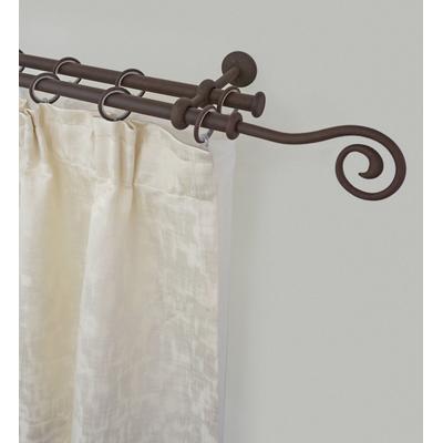 Gardinenstange GARESA "ESPERANCA", braun (rost), L:330cm Ø:16mm, Metall, Gardinenstangen, rustikale Vorhanggarnitur, verlängerbar, Eisen, Endk. Spirale Image