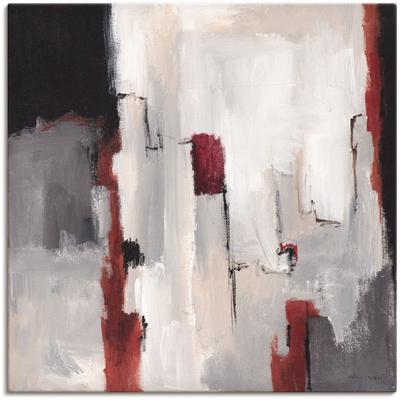 Wandbild ARTLAND "Rot an Grau II", grau (farbe bild(er): grau), B:70cm H:70cm T:1,8cm, Canvas, Leinwand, Bilder, als Leinwandbild, Poster in verschied. Größen Image