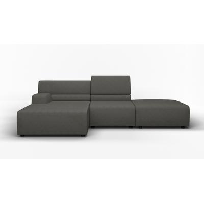 Ecksofa EGOITALIANO "Babouche, Designsofa mit außergewöhnlichem Sitzkomfort zum Wohlfühlen", grau (smoke), B:287cm H:80cm T:98cm, Luxus-Micofaser Lederoptik (100% Polyester) ist ein neues technisches Gewebe mit einem visuellen und taktilen Aspekt,... Image