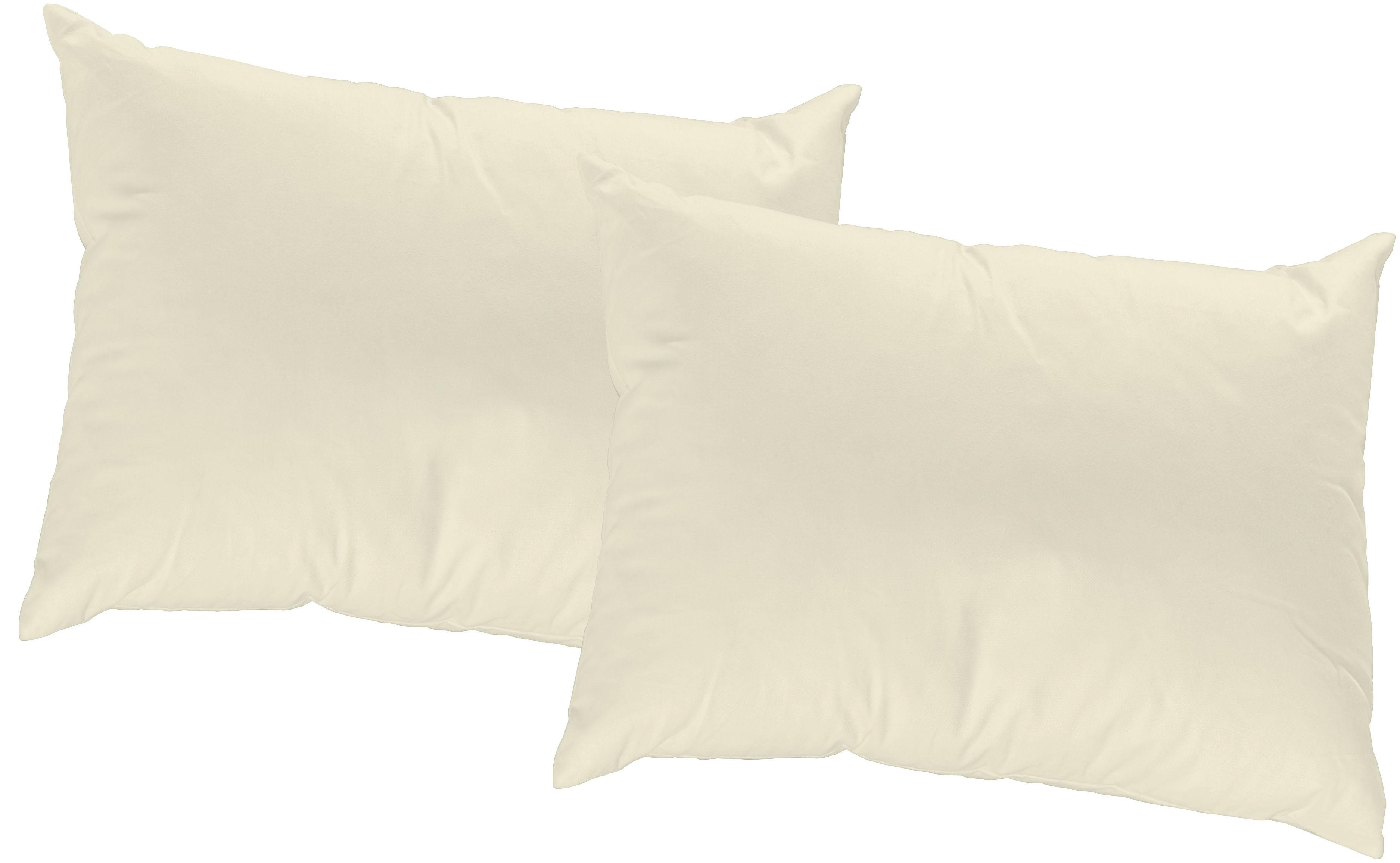 Dekokissen WIRTH "Peschiera" Gr. 3, weiß (weiß, unifarben), B:40cm L:60cm, Polyester, Seide, Dekokissen_Sitzkissen_Kissenhüllen, Kissenhülle ohne Füllung, 2 Stück Image