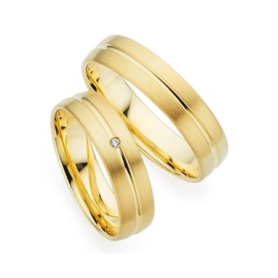 Trauring PHÖNIX "Schmuck Geschenk Gold 333 Trauring Ehering LIEBE versch. Varianten" Gr. 66, gold (gelbgoldfarben), Fingerringe, 66, ohne Brillant, Gelbgold 333, 5,0mm, Made in Germany, wahlweise mit oder ohne Brillant Image
