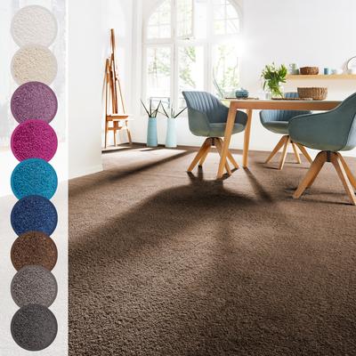 Teppichboden ANDIAMO "Sophie, Frisee-Velours, Made in Netherlands", braun, B:400cm H:12mm L:700cm, Kunstfaser, Teppiche, Uni Farben, Breite 400 cm oder 500 cm, strapazierfähig & pflegeleicht Image