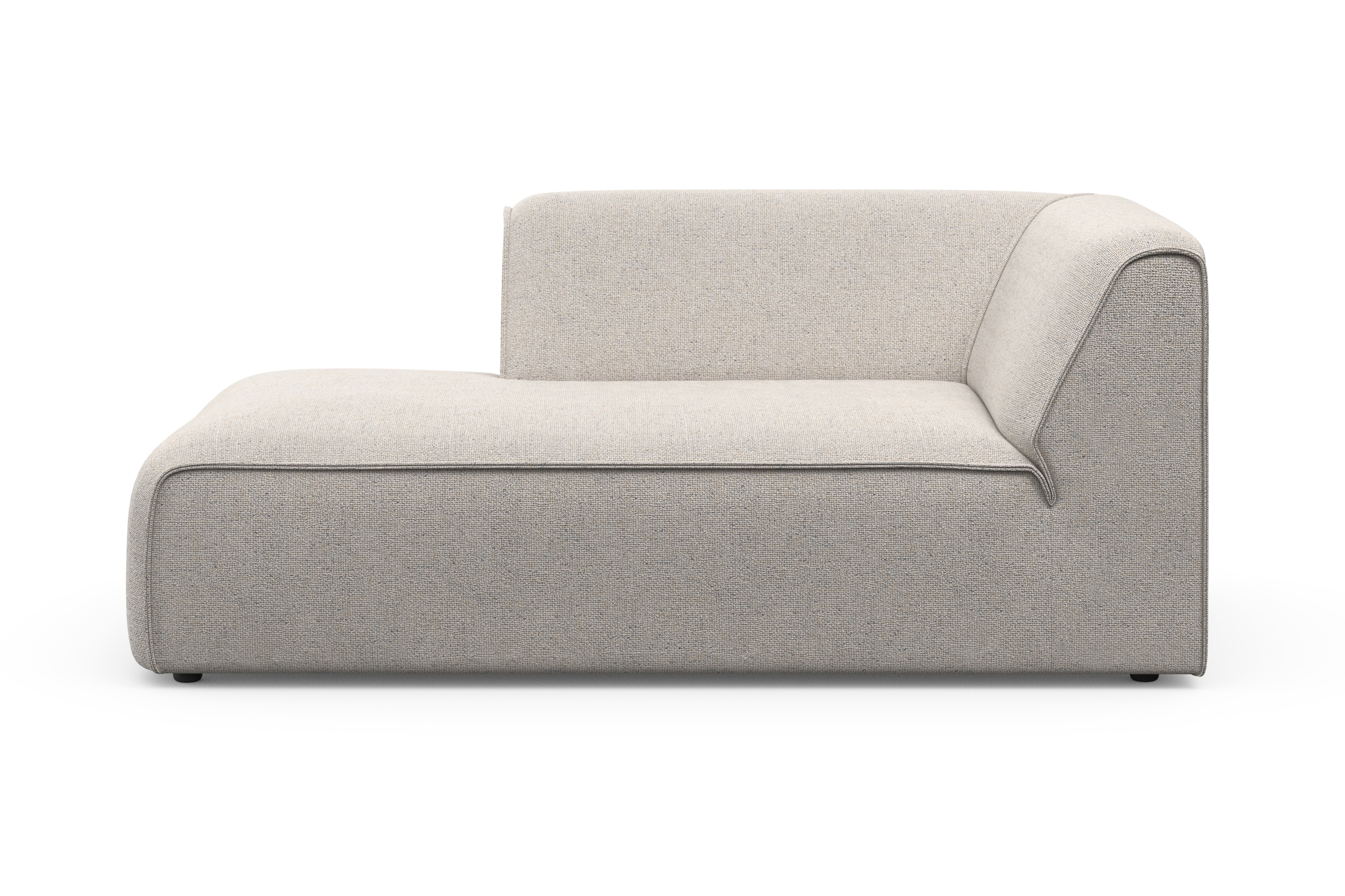 Ottomane OTTO HOME "Merid Chaiselongue, Maße B/T/H: 100/162/70 cm", grau (hellgrau), B:100cm H:70cm T:162cm, 100% Polyester, Sofas, Ottomane, als Modul oder separat verwendbar, für individuelle Zusammenstellung