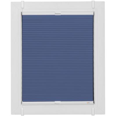 Plissee SUNLINES "Start-up Style Honeycomb", blau (dunkelblau, weiß, weiß), B:74cm H:105cm, Obermaterial: 100% Polyester, Plissees, verspannt mit Simply-Fix Klemmträger, Wabenplissee Image
