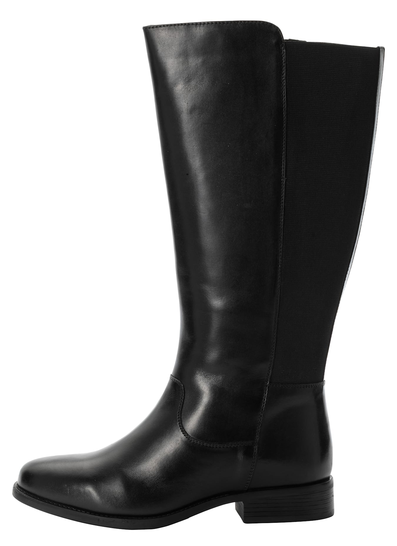 Weitschaftstiefel SHEEGO, Damen, Gr. 41, XXL-Schaft, schwarz, Glattleder, Leder, Schuhe Weitschaftstiefel