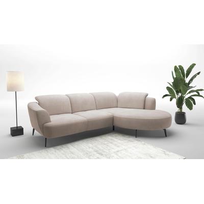 Ecksofa SIT & MORE "Zoe", grau (elefant), B:309cm H:87cm T:199cm, 100% Polyester, Sofas, ink.Sitztiefenverstellung, wahlweise mit Kopfteilverstellung Image