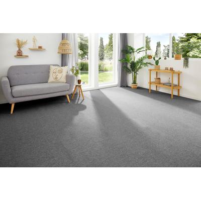 Teppichboden MY HOME "Ruth, melierte Schlinge, Made in Netherlands", grau, B:500cm H:4,5mm L:500cm, Kunstfaser, Teppiche, Breite 400 & 500 cm, robust, pflegeleicht, antistatisch Image