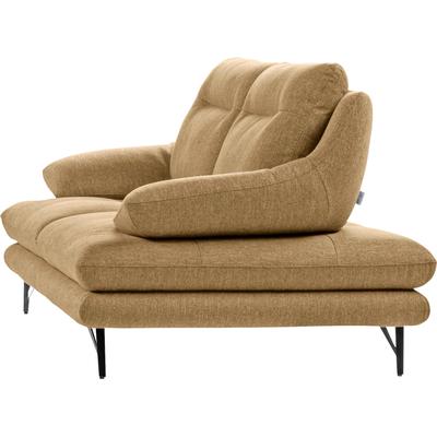 2,5-Sitzer CALIA ITALIA "Cezanne, elegant und bequem, aufwendige Detailverarbeitung", gelb (35 senape), B:195cm H:90cm T:96cm, Sofas, im Strukturbezug, wahlweise mit Sitztiefenverstellung Image