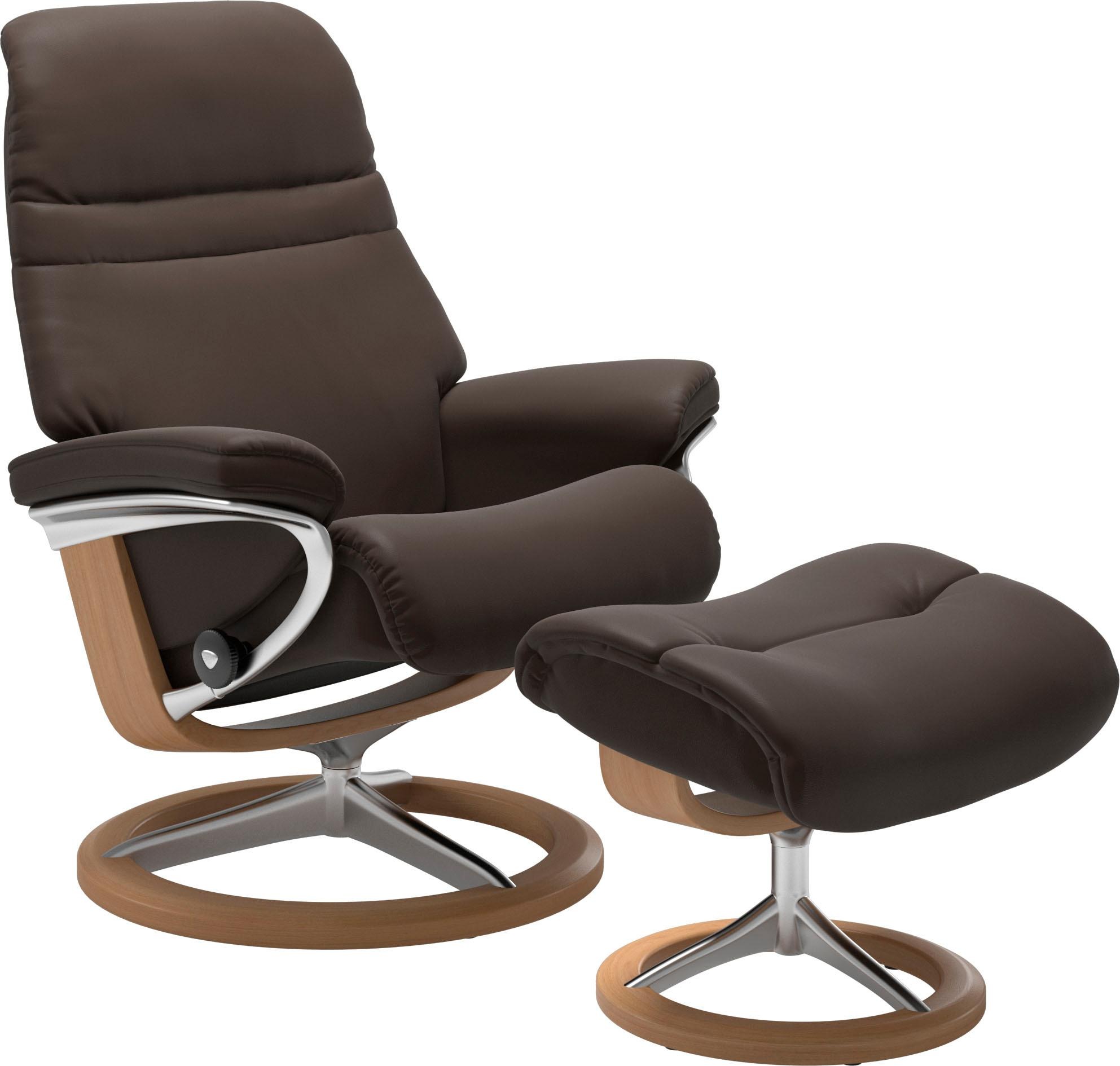 Relaxsessel STRESSLESS "Sunrise", braun (braun batick), B:79cm H:103cm T:73cm, Leder BATICK: BATICK ist ein leicht korrigiertes, durchgefärbtes und genarbtes Möbelleder, bei dem die meisten Unebenheiten und Spuren in der Regel entfernt wurden.;Leder... Image