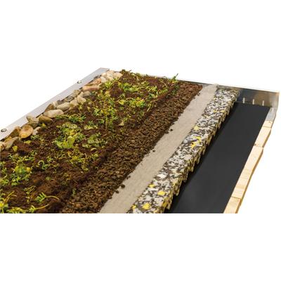 Pflanzeinsatz SKANHOLZ "Dachbegrünung", beige (natur), B:550cm T:550cm, Pflanzgefäße, für Carport Friesland/Spreewald