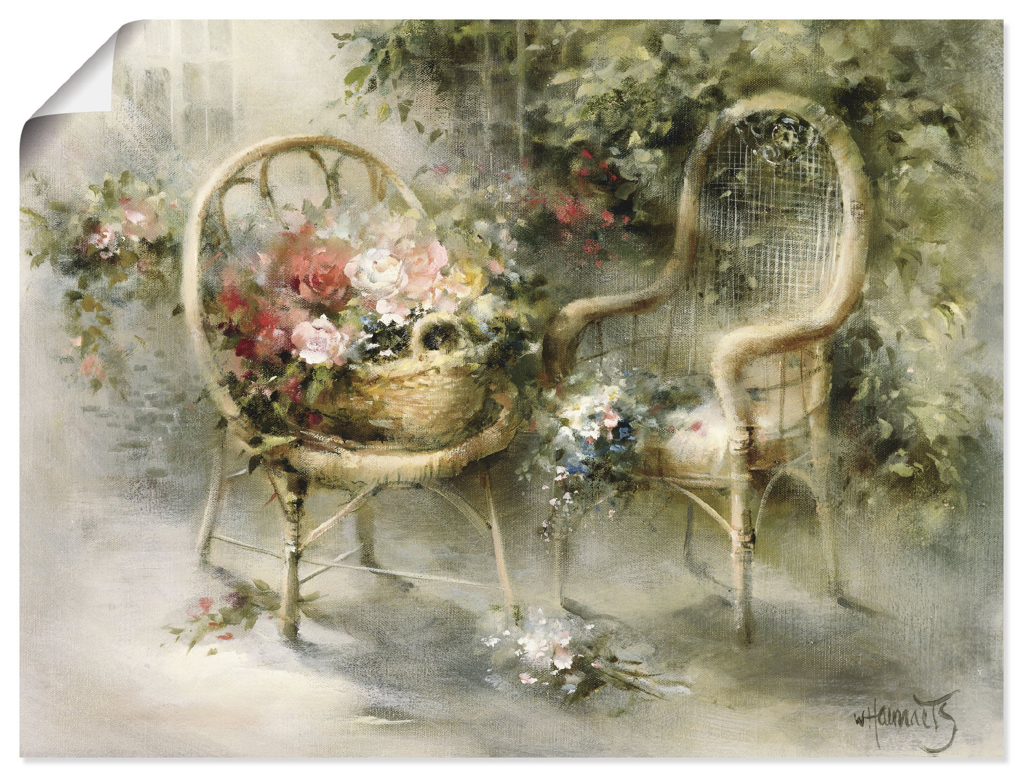Wandbild ARTLAND "Sommer II", beige (farbe bild(er): naturfarben), B:40cm H:30cm T:0,1cm, Papier, Bilder, als Leinwandbild, Poster in verschied. Größen Image