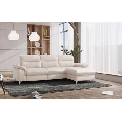 Ecksofa SIT & MORE "Astoria L-Form", beige (creme), B:260cm H:91cm T:175cm, 100% Polyester, Sofas, wahlweise mit motorischer Relaxfunktion Image