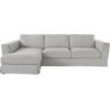 Ecksofa TIMBERS "Vintage L-Form", grau (light granit), B:284cm H:83cm T:165cm, 100%PES, Sofas, Ecksofa, 3-Sitzer Polsterecke im Landhausstil, mit abnehmbarer Husse