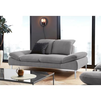 2-Sitzer W.SCHILLIG "enjoy&MORE", grau (dolphin r66), B:202cm H:87cm T:110cm, Chenille-Flachgewebe R66 (85% Polyester, 15% Nylon), Longlife Xtra-Leder Z59: Glattleder mit modischer Prägung. Hautstärke 0, 9 - 1, 1 mm, Stoff S37 (100% Polyester),... Image