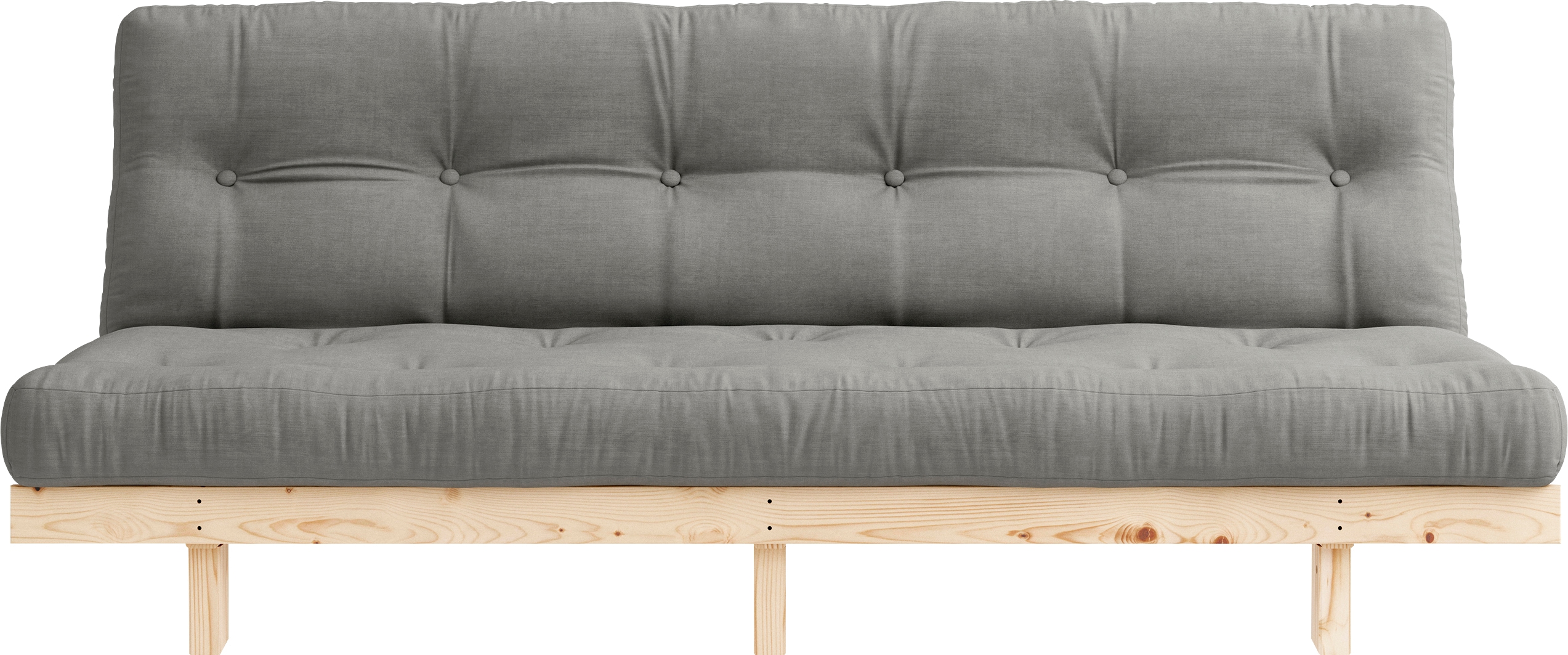 Schlafsofa KARUP DESIGN "Lean", grau, B:190cm H:73cm T:99cm, 80% Baumwolle + 20% polyester, Sofas, mit Bettfunktion und Futonmatratze