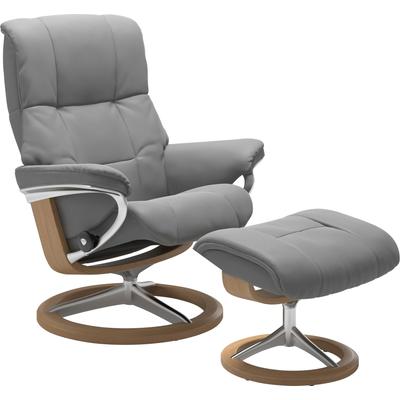 Relaxsessel STRESSLESS "Mayfair", grau (wild dove batick), B:92cm H:103cm T:79cm, Leder BATICK: BATICK ist ein leicht korrigiertes, durchgefärbtes und genarbtes Möbelleder, bei dem die meisten Unebenheiten und Spuren in der Regel entfernt wurden.,... Image