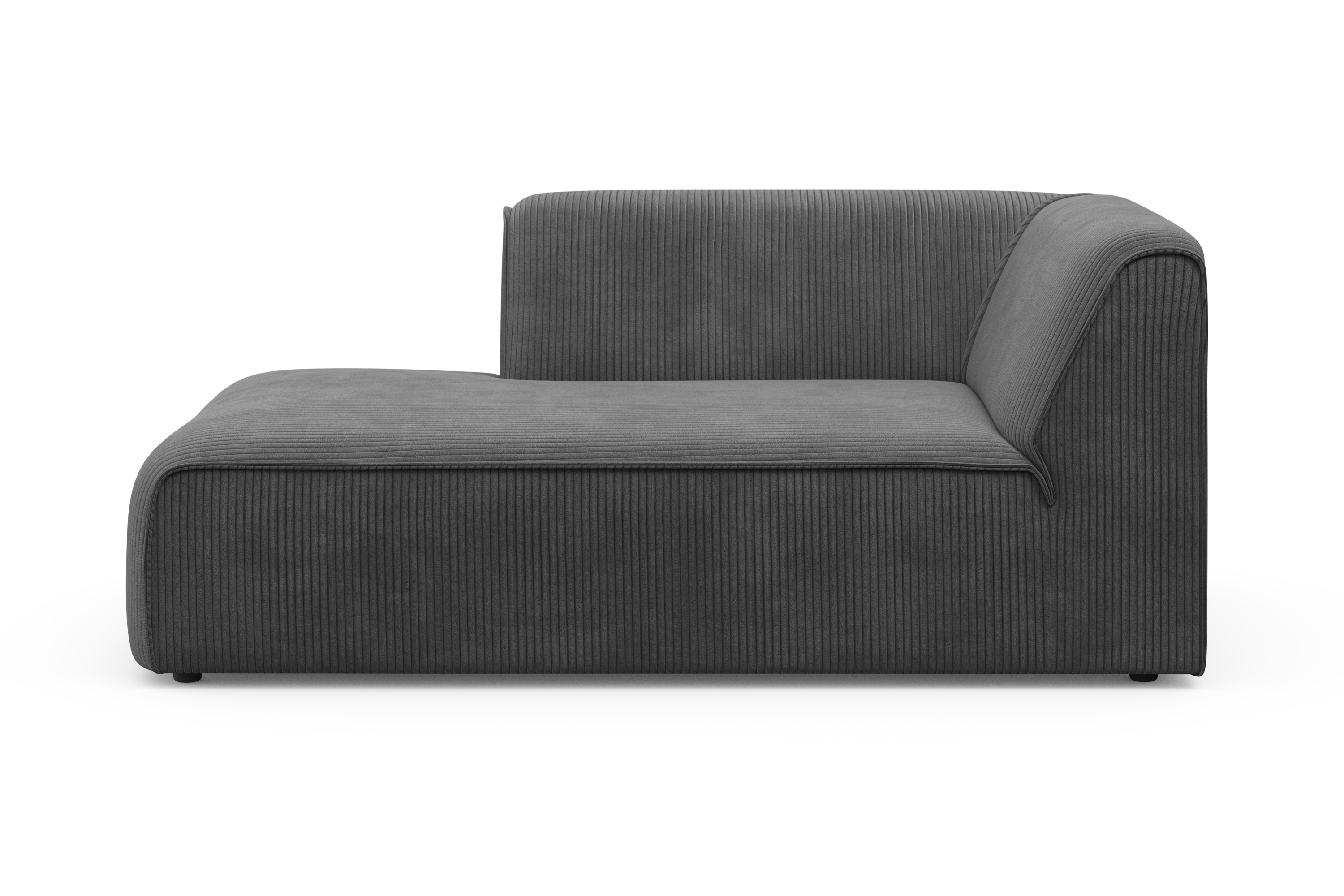 Ottomane OTTO HOME "Merid Chaiselongue, Maße B/T/H: 100/162/70 cm", grau, B:100cm H:70cm T:162cm, 100% Polyester, Sofas, Ottomane, als Modul oder separat verwendbar, für individuelle Zusammenstellung