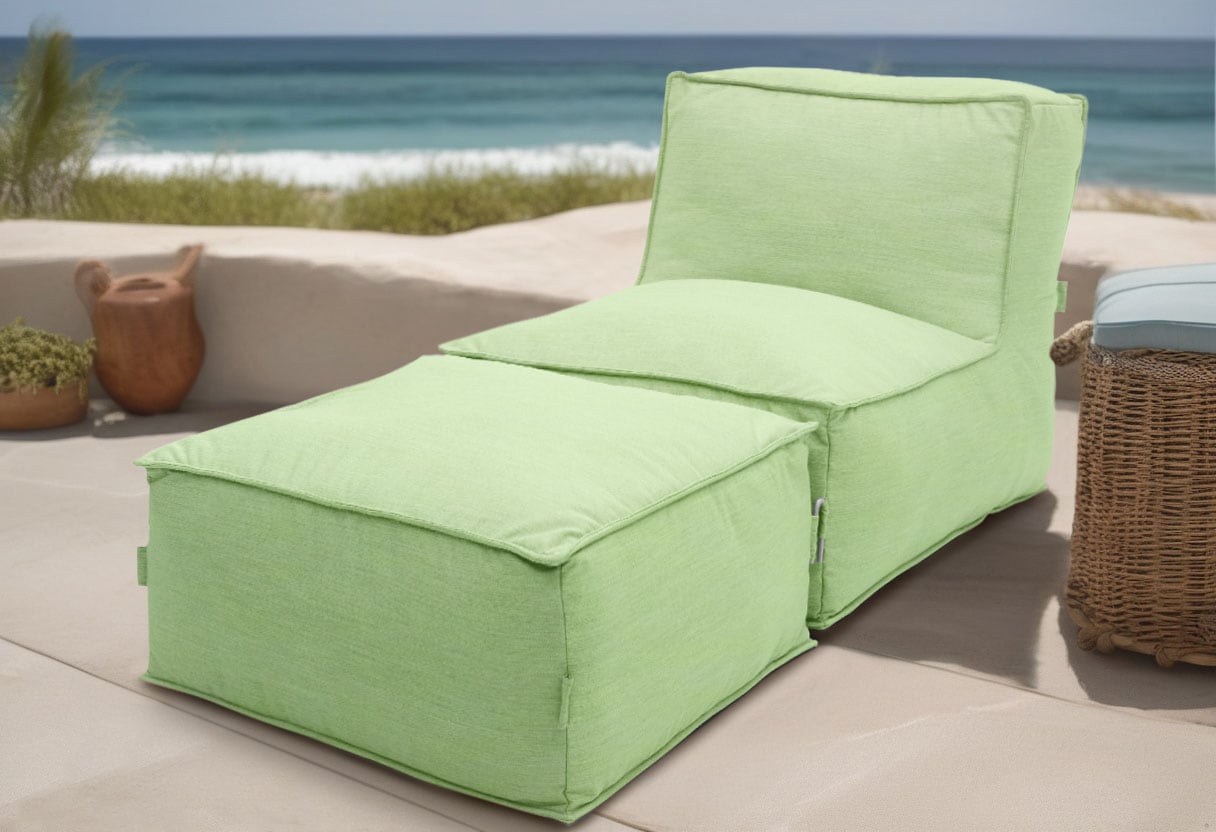 Sofaelement DOMO COLLECTION "Fiu: einfach aufblasbar, für Camping, Garten, Terrasse, Balkon", grün, B:75cm H:73cm T:115cm, 100% Olefin, Polsterelemente, wetterfester Outdoor Sessel 75/115/73 cm, klein verstaubar