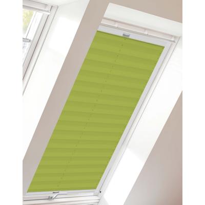 Dachfensterplissee SUNLINES "StartUp Style Crepe", grün (grün, weiß), B:78cm H:141,7cm, Obermaterial: 100% Polyester, Plissees, mit Führungsschienen Image